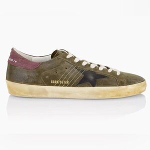 Excellent Condition Golden Goose Superstar Green/Black/Bordeaux Size 8